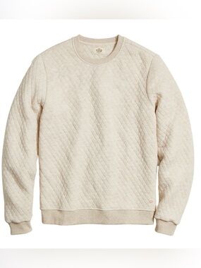 Marine Layer Corbet Quilted Crewneck Sweater - Cream